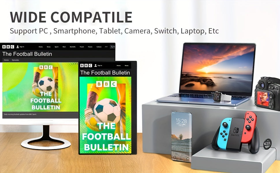 2024 New HDRinch Portable Monitor Laptop, 15.6-inch 1080p 100% SRGB USB C Travel External Second Computer Screen HDRinch Portable Monitor Laptop Gaming Monitor