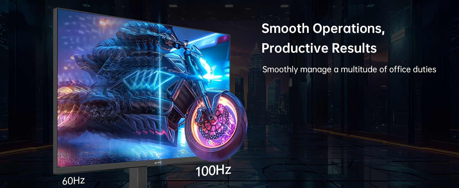24" QHD 2K 100Hz IPS Gaming Monitor - 1300:1 Contrast, 122% SRGB, Anti-Blue Light, FreeSync & GSync, HDMI2.0/DP/Earphone - H24T27 for Gaming and Office Working