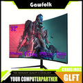 1pc GAWFOLK 32" Curved Gaming Monitor, 165Hz High Refresh Rate, 1ms Response Time, HDR400, 2560x1440 Resolution, LED Backlight, NTSC Color Gamut, Anti-Tear Technology, US Plug, 110V/220V, for Home & Office Use