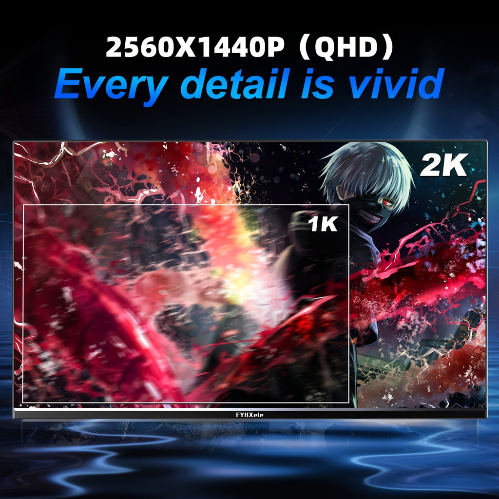 27-inch 170hz IPS Gaming Monitor, 1ms MPRT, QHD 1440P (2560X1440) Gaming Monitor, Support 144hz/165hz/170hz, AMD Freesync Premium Display, Eye Care, DisplayPort, HDTV, VESA Mount