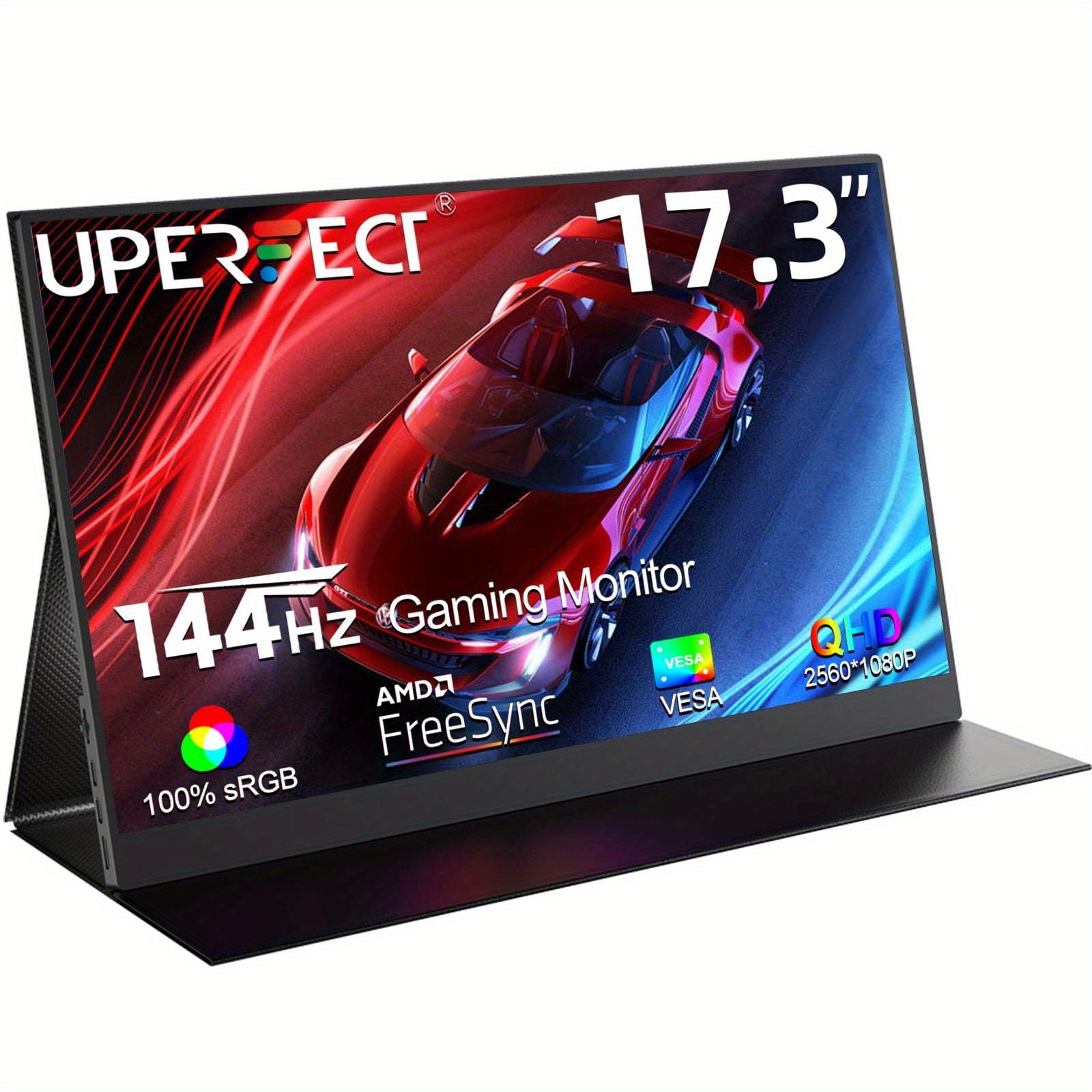 144HZ Gaming Monitor, 17.3" 1080P Portable Monitor For Laptop/PS5/Xbox, VESA Mountable