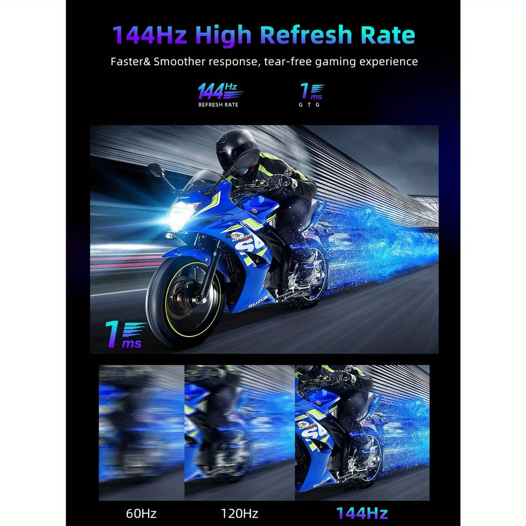 144HZ Gaming Monitor, 17.3" 1080P Portable Monitor For Laptop/PS5/Xbox, VESA Mountable