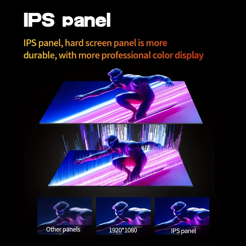 Gawfolk 24.5" Curved Gaming Monitor - 200Hz Full HD 1080P, Frameless IPS Display with Freesync, VA Panel, Dual HDTV & VESA 75x75 Connection, for PC & HDTV