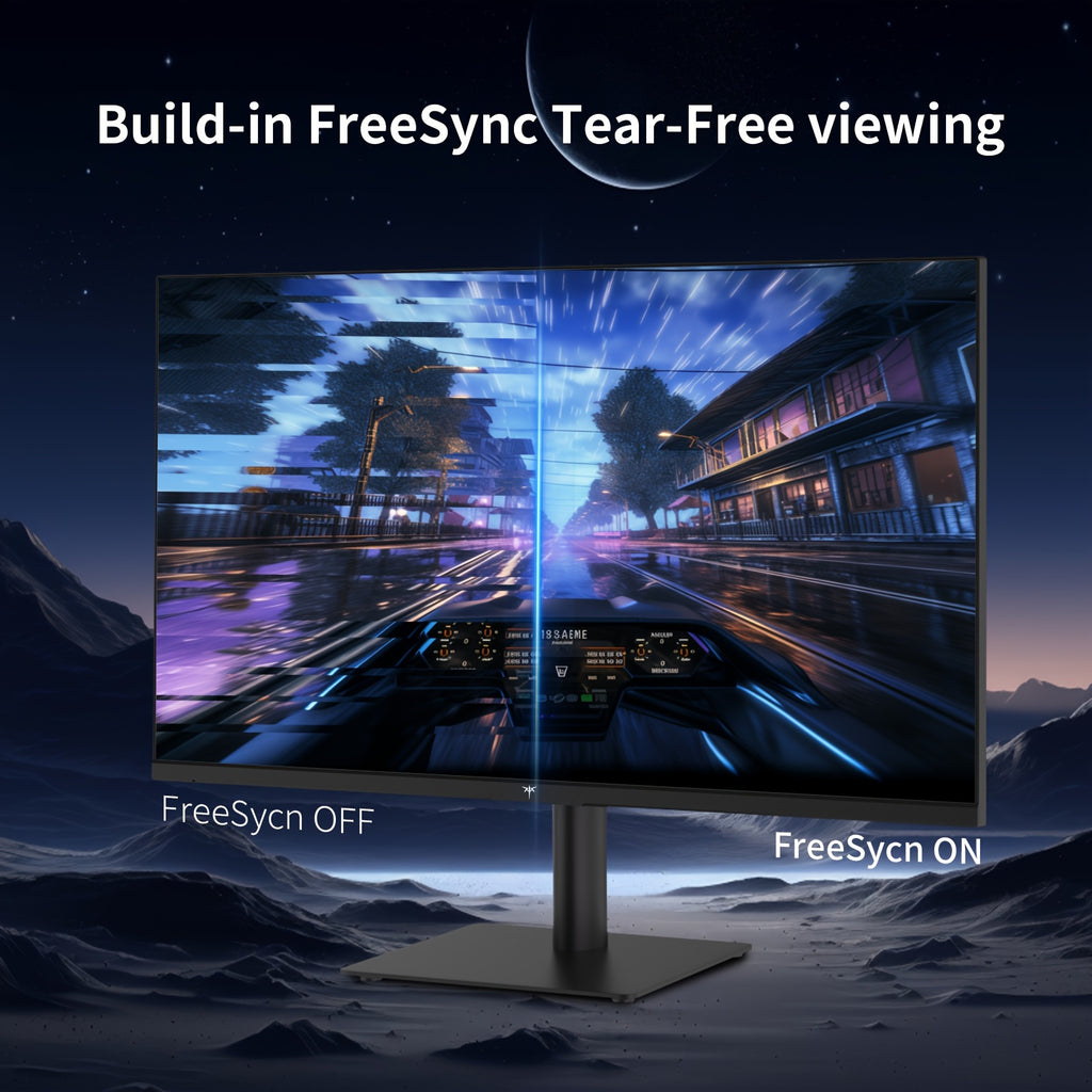 27" QHD 100Hz IPS Gaming Monitor - 2560x1440, 100% High Color Gamut, 123% SRGB, Anti-Blue Light, FreeSync & GSync, Ideal for Casual Gaming and Working