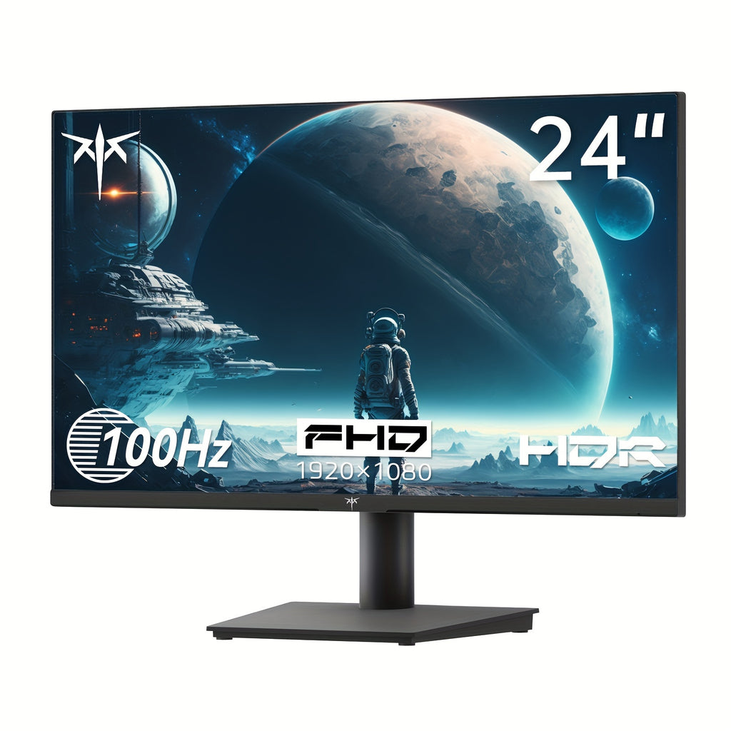 24" Full HD KTC Monitor - High-Performance 1080P Gaming Monitor with 100Hz FreeSync, HDR10, VESA Mount, ZeroFrame Design, Adjustable Tilt, VGA, Earphone Ports - Ideal PC Work Monitor for Office and Gaming Enthusiasts