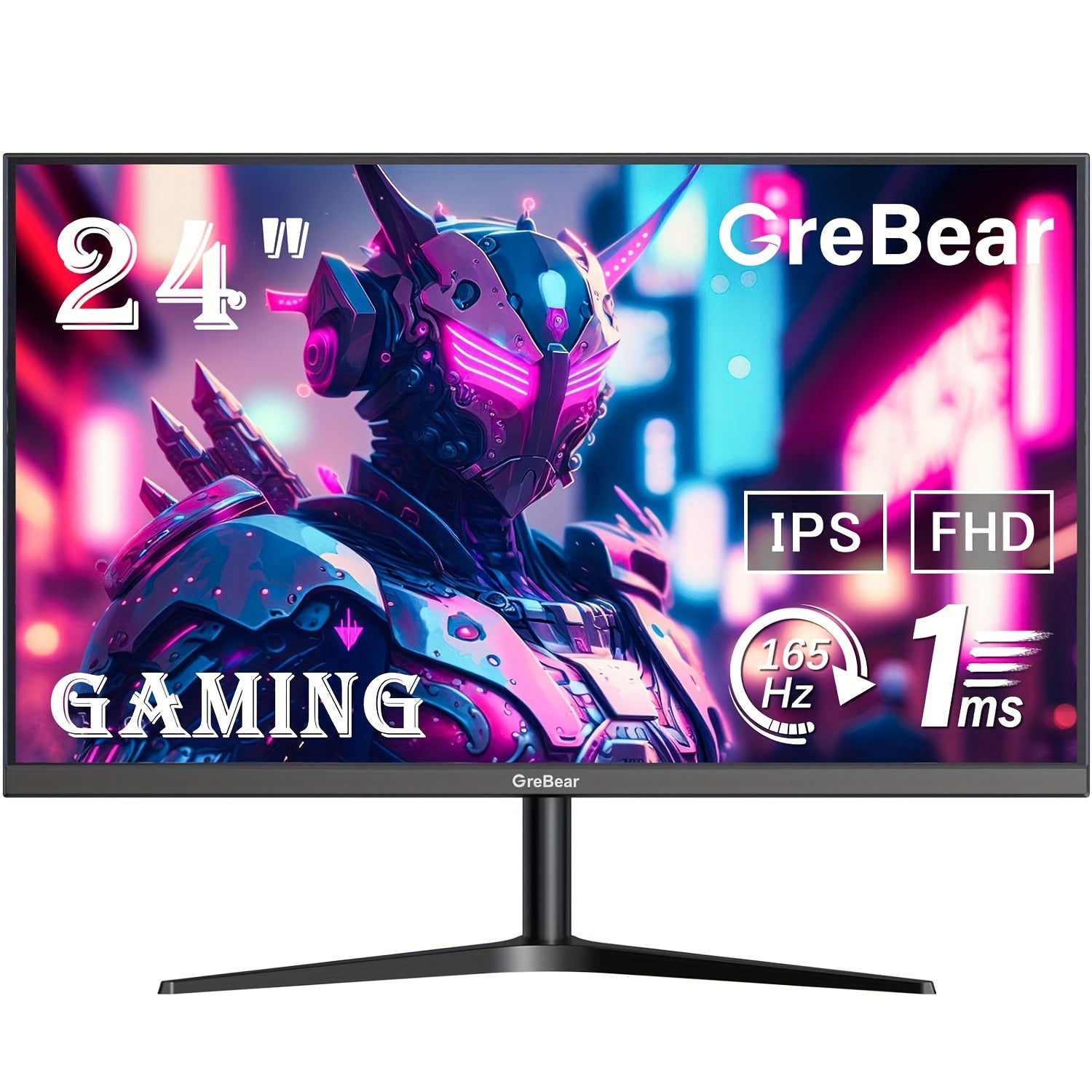 165/144Hz Gaming Monitor 24 Inch - FHD 1080P IPS Screen 1ms (GTG) Home Office Computer Display, FreeSync Technology, 100% sRGB, HDR, HDMI, DP, Built-in Speaker, Tilt Adjustable, 100×100 mm VESA