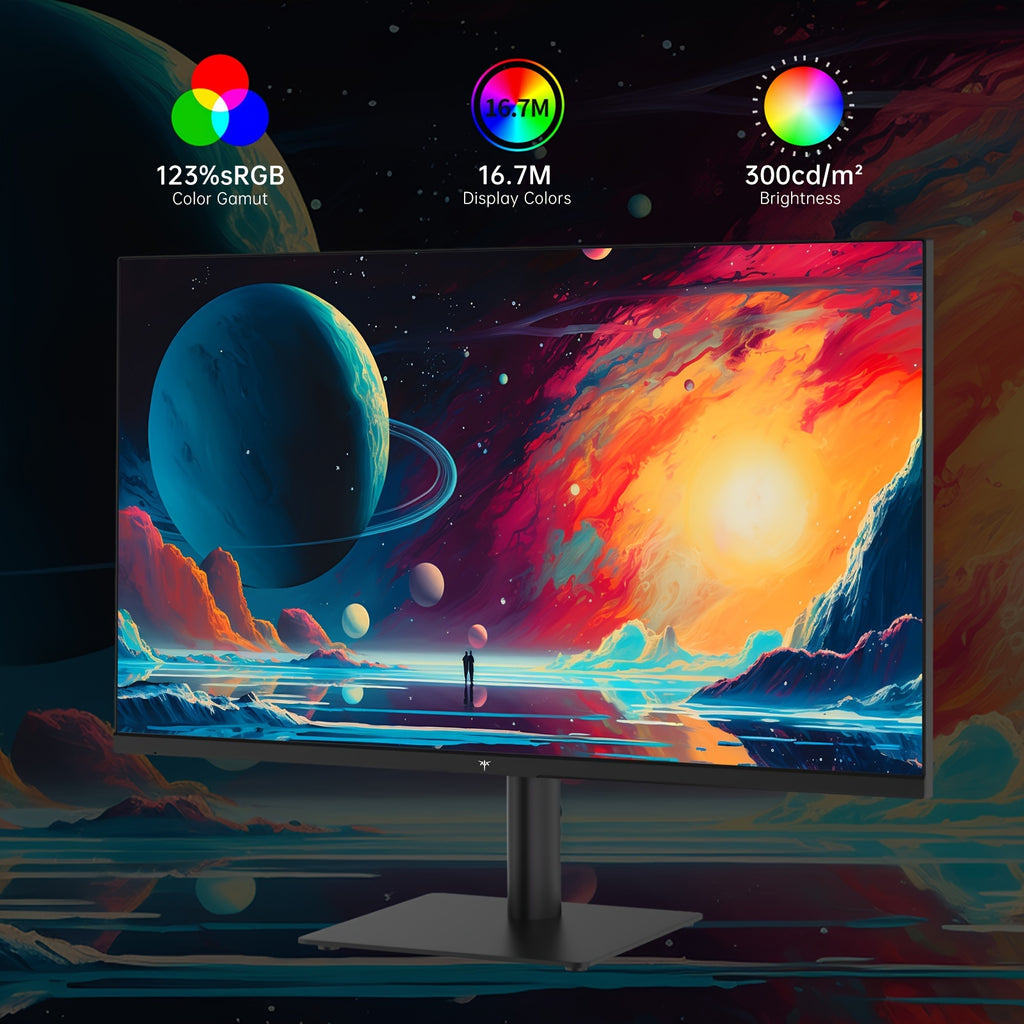 27" QHD 100Hz IPS Gaming Monitor - 2560x1440, 100% High Color Gamut, 123% SRGB, Anti-Blue Light, FreeSync & GSync, Ideal for Casual Gaming and Working