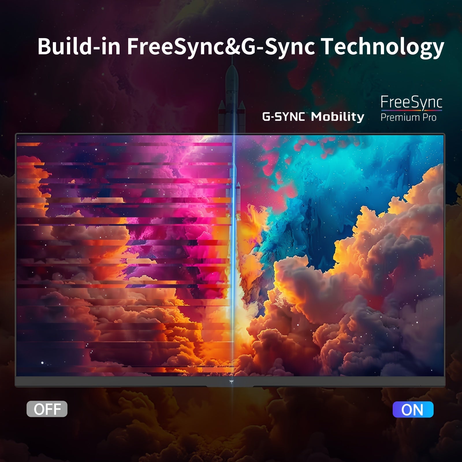 24" QHD 2K 100Hz IPS Gaming Monitor - 1300:1 Contrast, 122% SRGB, Anti-Blue Light, FreeSync & GSync, HDMI2.0/DP/Earphone - H24T27 for Gaming and Office Working