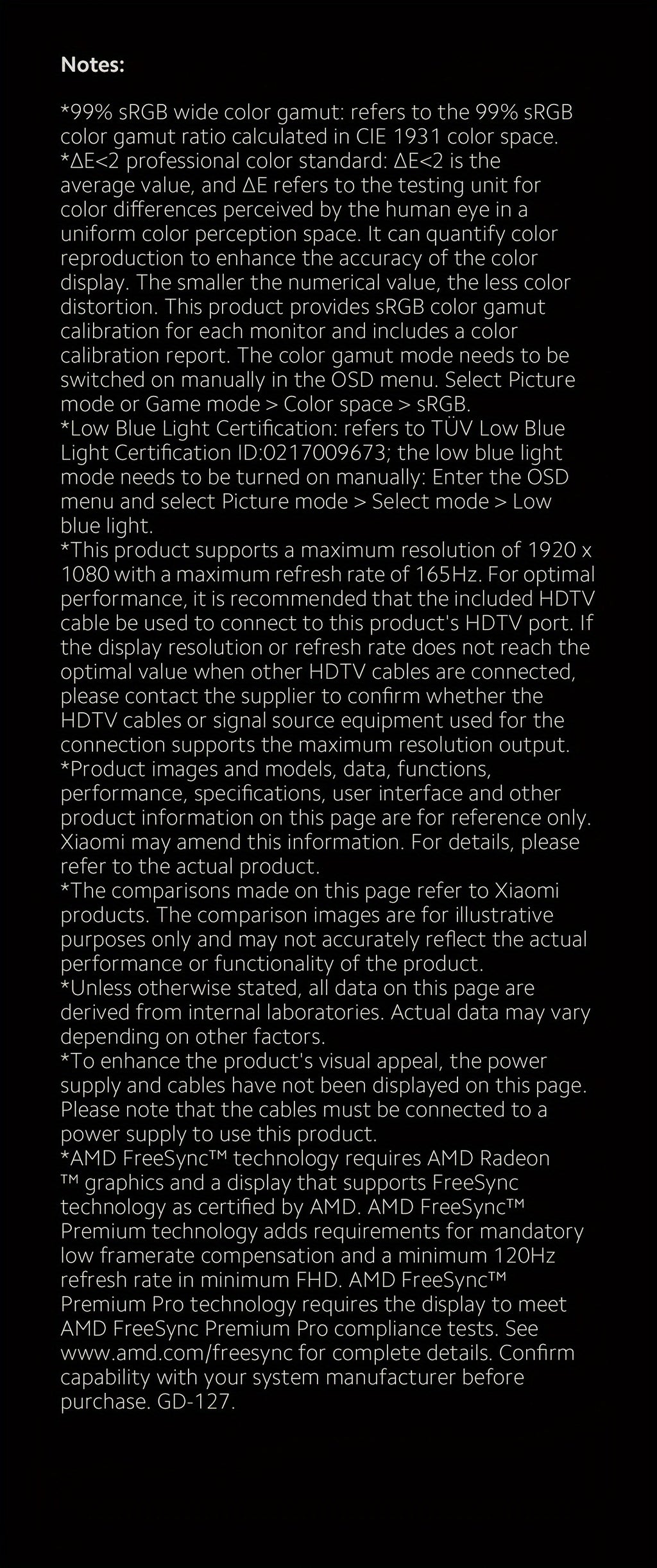 [Gaming Monitor] Xiaomi 27-inch Gaming Monitor | 165Hz 1ms GTG 1920*1080 Fast IPS HDR10 FreeSync Premium E<2 Professional Calibration 99% sRGB 178° Wide Angle Tilt Adjustment TUV Low Blue Light