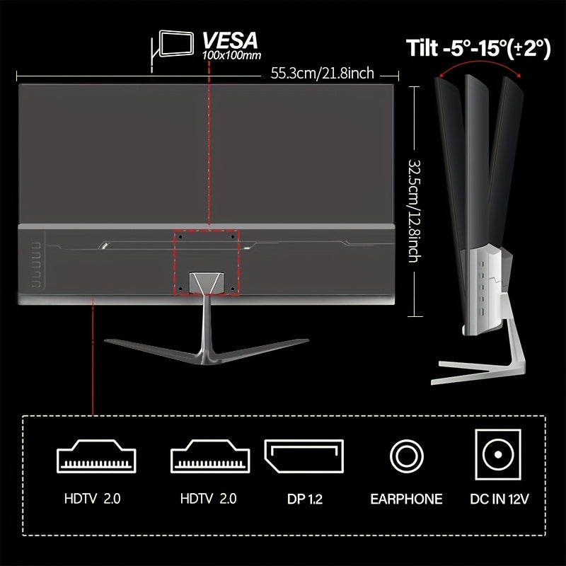 24.5 Inch Gaming Monitor, 144hz/180hz PC Monitor FHD 1080P Frameless Computer Monitors, VA, SRGB 100%, DisplayPort, HDTV, Eye Care, Wall Mount Compatible