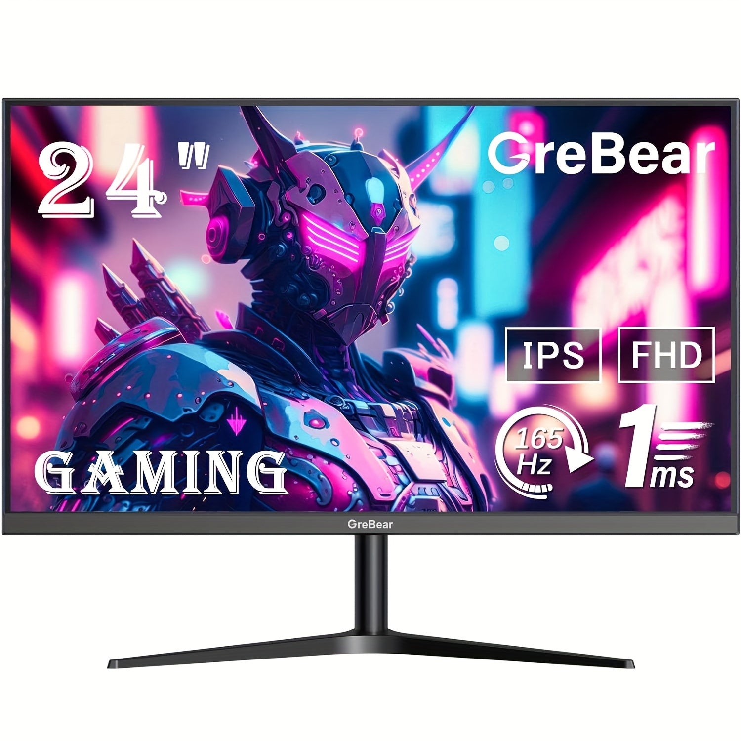 165/144Hz Gaming Monitor 24 Inch - FHD 1080P IPS Screen 1ms (GTG) Home Office Computer Display, FreeSync Technology, 100% sRGB, HDR, HDMI, DP, Built-in Speaker, Tilt Adjustable, 100×100 mm VESA