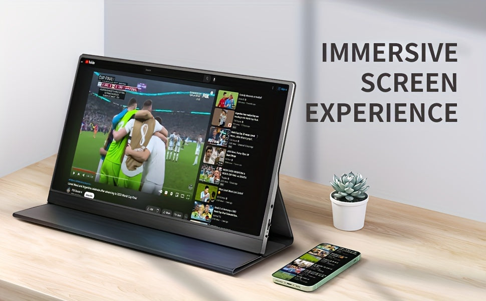 2024 New HDRinch Portable Monitor Laptop, 15.6-inch 1080p 100% SRGB USB C Travel External Second Computer Screen HDRinch Portable Monitor Laptop Gaming Monitor