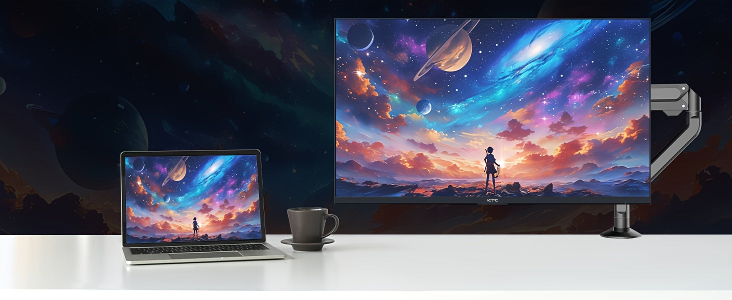 24" QHD 2K 100Hz IPS Gaming Monitor - 1300:1 Contrast, 122% SRGB, Anti-Blue Light, FreeSync & GSync, HDMI2.0/DP/Earphone - H24T27 for Gaming and Office Working