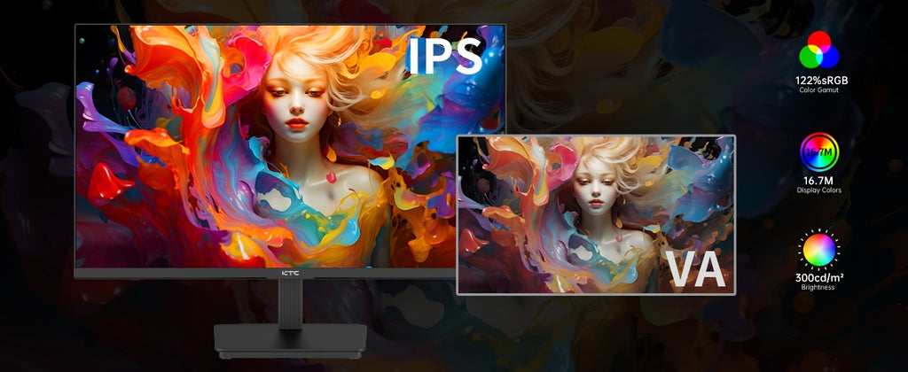 24" QHD 2K 100Hz IPS Gaming Monitor - 1300:1 Contrast, 122% SRGB, Anti-Blue Light, FreeSync & GSync, HDMI2.0/DP/Earphone - H24T27 for Gaming and Office Working