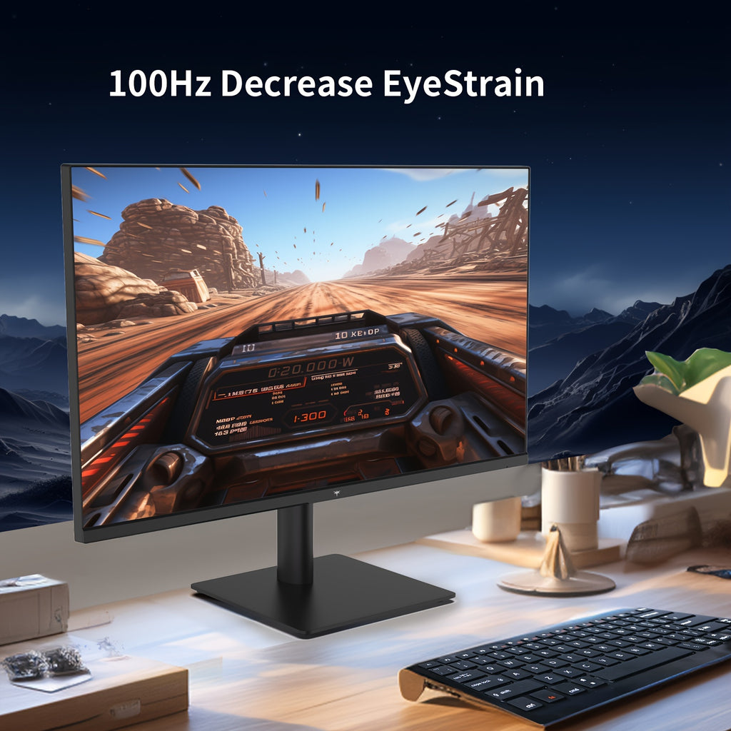 27" QHD 100Hz IPS Gaming Monitor - 2560x1440, 100% High Color Gamut, 123% SRGB, Anti-Blue Light, FreeSync & GSync, Ideal for Casual Gaming and Working