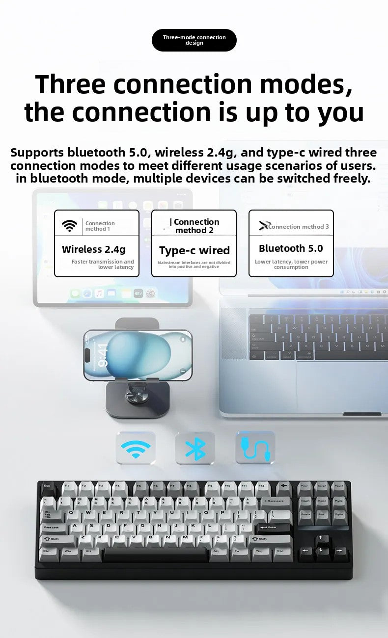 Weikav Stars80 Mechanical Keyboards Kits QMK/VIA Tri-mode Aluminum Wireless Bluetooth Gaming Keyboard Customized E-sports Gifts