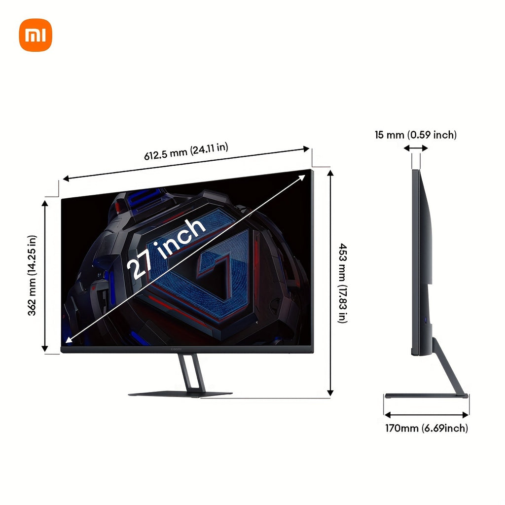 Xiaomi 2K Gaming Monitor G27Qi, 2560*1440, 2k Fast LCD, 1ms Response FreeSync, 180Hz Refresh Rate, 100% SRGB 95% DCI-P3, Low Blue Light Monitor