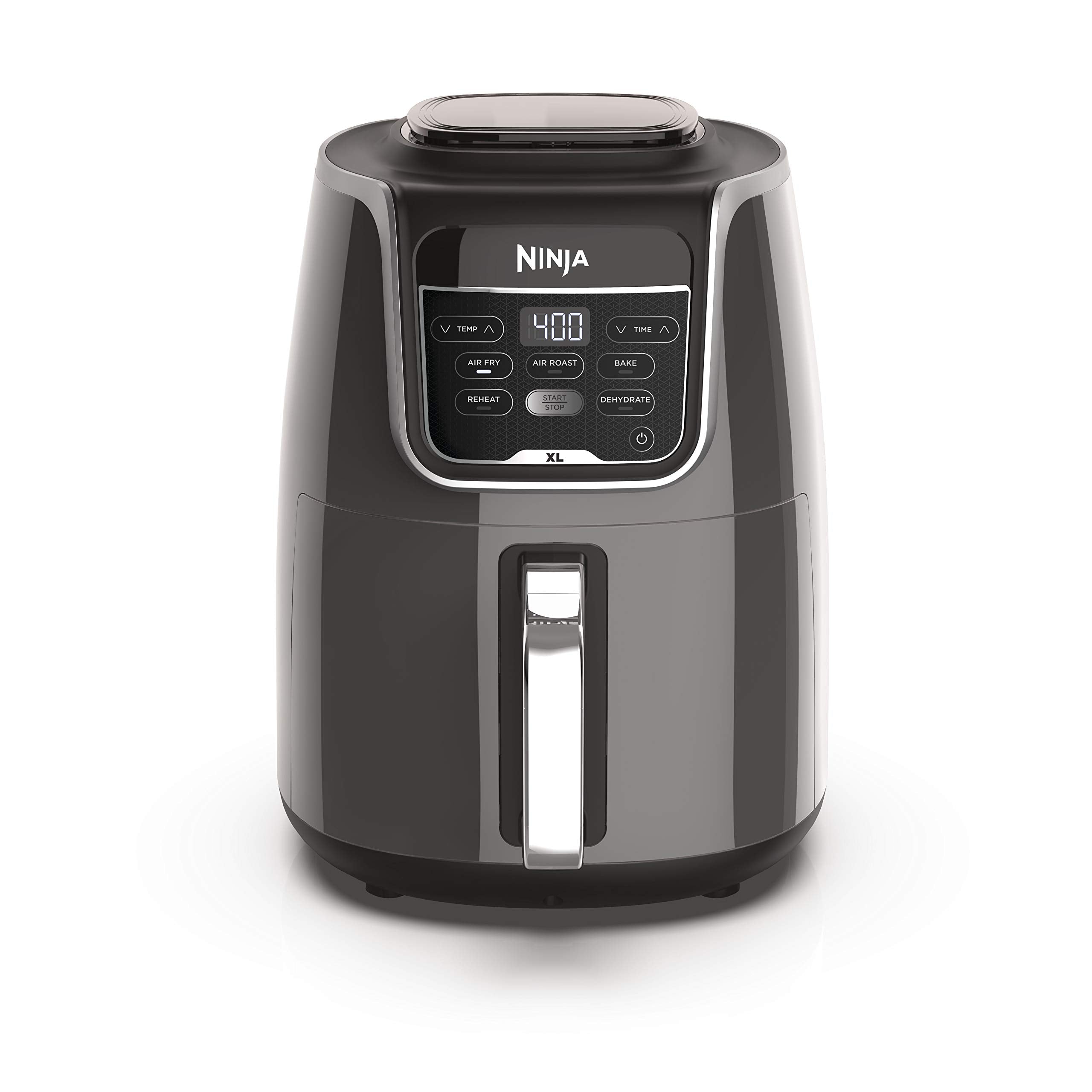 Ninja XL Air Fryer with MaxCrisp | 6.5 QT Capacity | 6-in-1 Max Crisp, Air Fry, Roast, Bake, Reheat & Dehydrate | 450°F Temp | 1750 Watts | Nonstick Basket, Crisper Plate & Recipe Guide | Grey | AF181