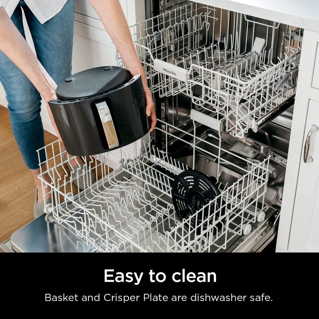 Ninja XL Air Fryer with MaxCrisp | 6.5 QT Capacity | 6-in-1 Max Crisp, Air Fry, Roast, Bake, Reheat & Dehydrate | 450°F Temp | 1750 Watts | Nonstick Basket, Crisper Plate & Recipe Guide | Grey | AF181