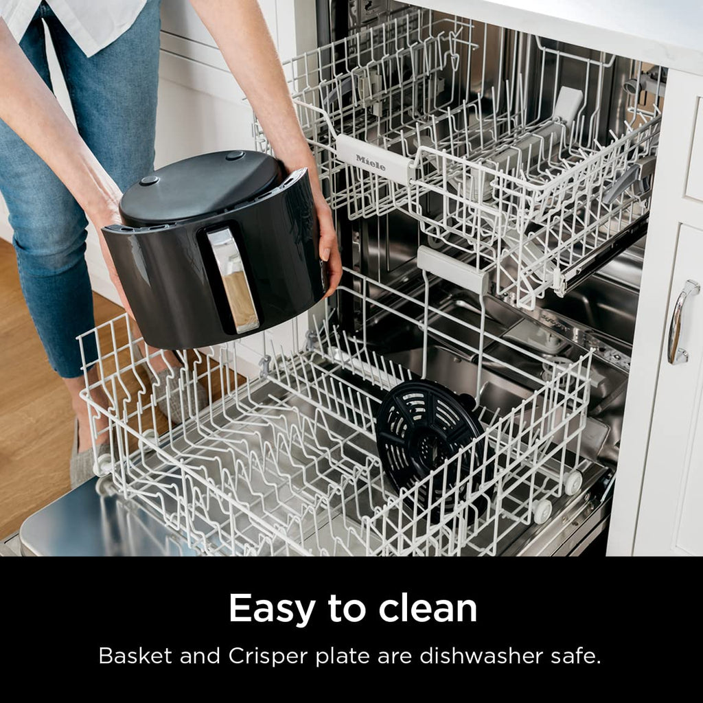 Ninja XL Air Fryer with MaxCrisp | 6.5 QT Capacity | 6-in-1 Max Crisp, Air Fry, Roast, Bake, Reheat & Dehydrate | 450°F Temp | 1750 Watts | Nonstick Basket, Crisper Plate & Recipe Guide | Grey | AF181