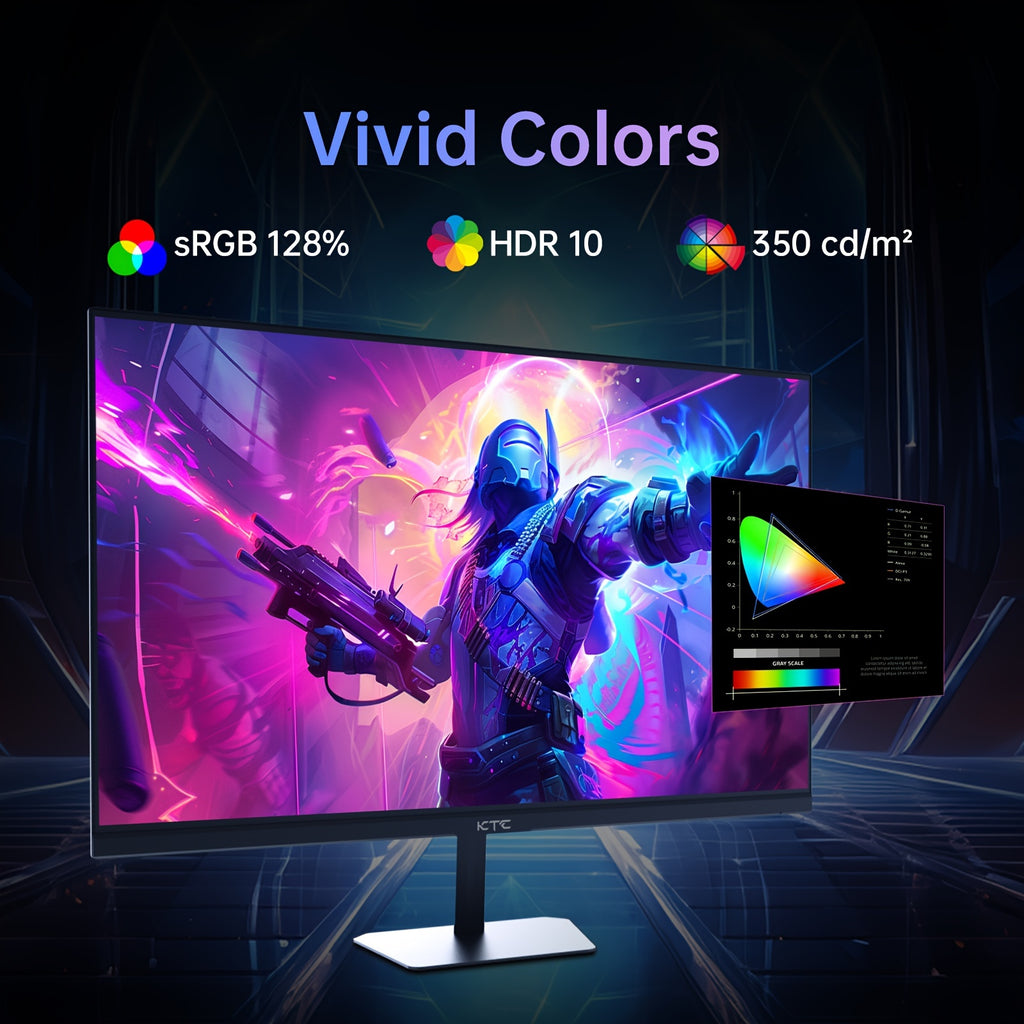 KTC 24.5'' Gaming Monitor 180Hz, Fast Ips 1080P 1 Ms, 128%sRGB HDR10, Freesync, HDTV X 2/DP X 1, VESA, Tilt Adjustable, Xbox PS5 Switch (HDMI Cable Included)