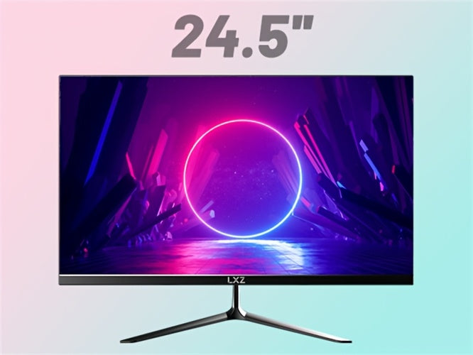 LXZ 24.5" Gaming Monitor - 200Hz FHD 1080P, Frameless Design with Built-in Speaker, Wall Mount Compatible - Perfect Christmas or Birthday Gift for Gamers, Gaming Room Decor, Boys Girls, Computer Monitor