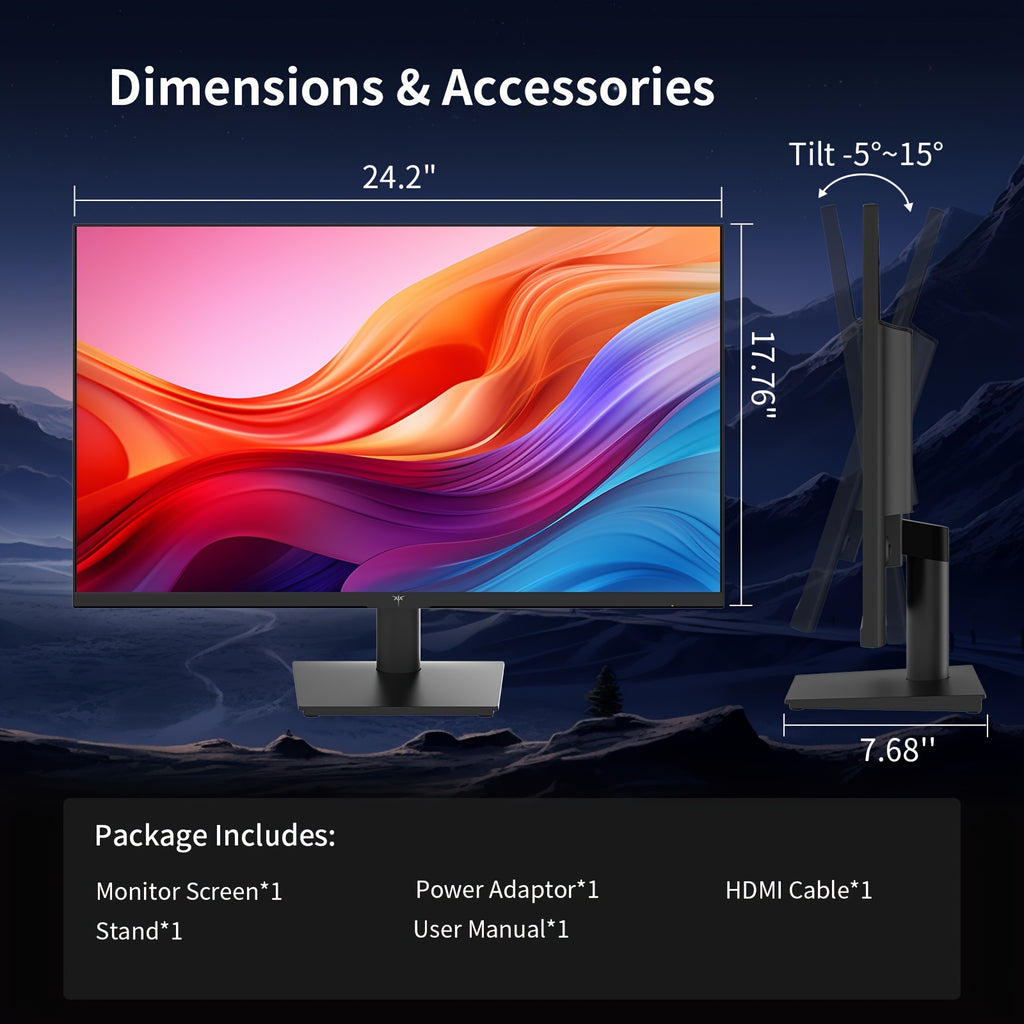 27" QHD 100Hz IPS Gaming Monitor - 2560x1440, 100% High Color Gamut, 123% SRGB, Anti-Blue Light, FreeSync & GSync, Ideal for Casual Gaming and Working