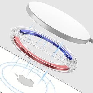 EWA Compatible with MagSafe Wireless Charging Phone Grip Stand with Silicone Finger Strap Removable Magnetic Ring Holder