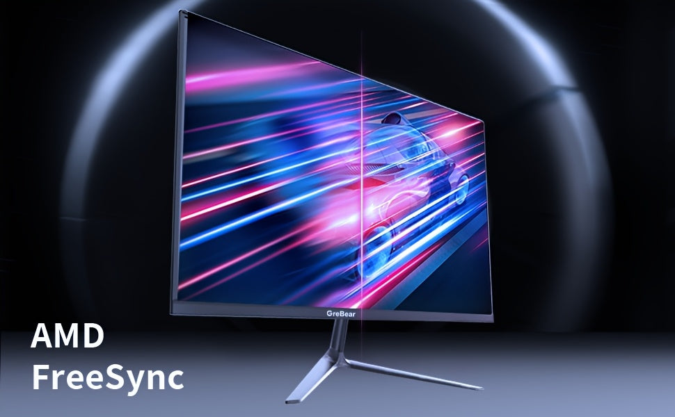 GreBear 24/27" FHD IPS Gaming Monitor - 1080P, 75Hz Refresh Rate, 99% SRGB, Low Blue Light, Anti-Glare LED Desktop Display with HDTV/VGA/Audio, Freesync & Tilt Adjustment