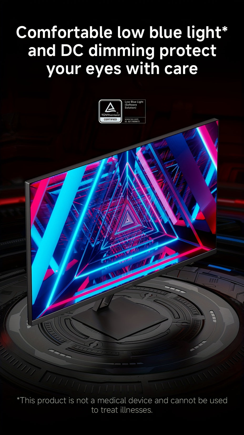 Xiaomi 2K Gaming Monitor G27Qi, 2560*1440, 2k Fast LCD, 1ms Response FreeSync, 180Hz Refresh Rate, 100% SRGB 95% DCI-P3, Low Blue Light Monitor