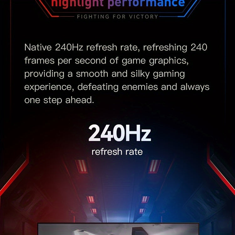 HKC VG255KM 24.5" Gaming Monitor - 240Hz, 1MS Response, High Color Gamut, HD Desktop Display with Tilt Adjustment