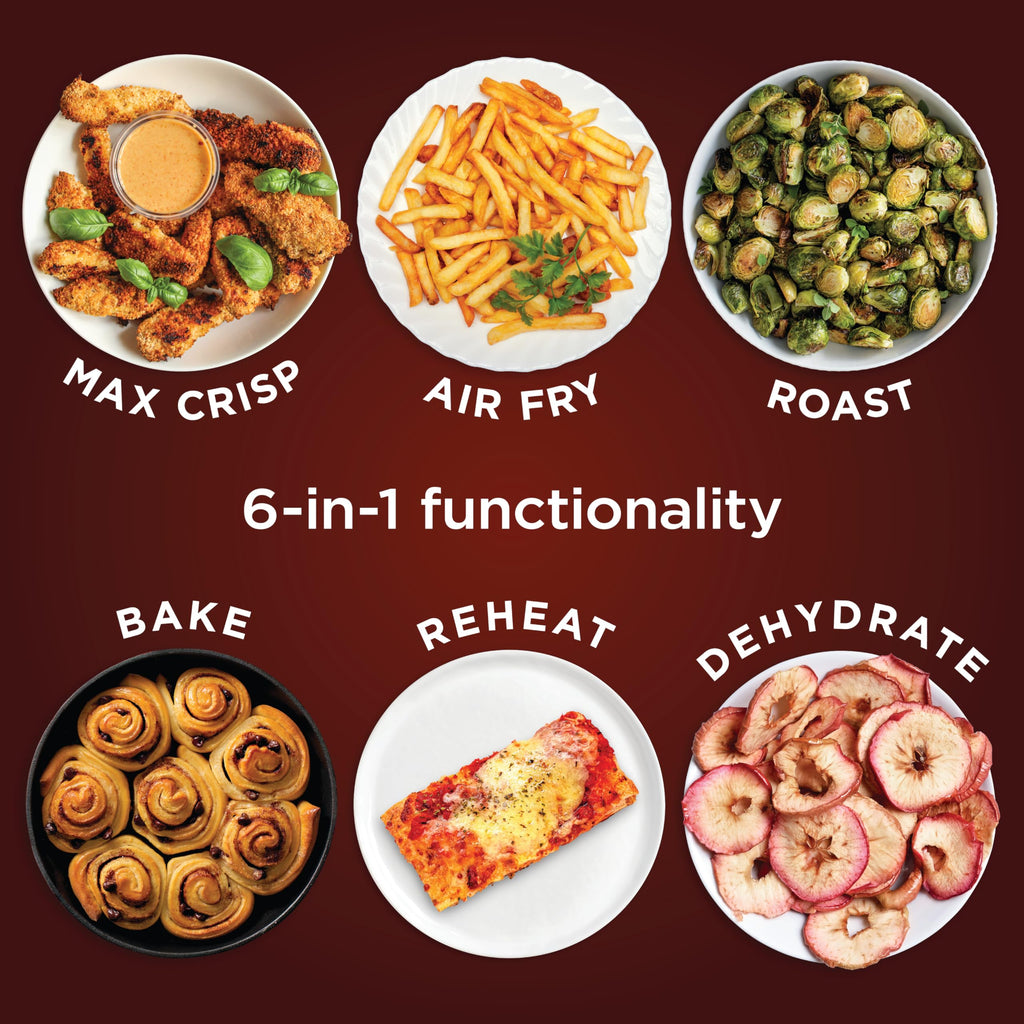 Ninja XL Air Fryer with MaxCrisp | 6.5 QT Capacity | 6-in-1 Max Crisp, Air Fry, Roast, Bake, Reheat & Dehydrate | 450°F Temp | 1750 Watts | Nonstick Basket, Crisper Plate & Recipe Guide | Grey | AF181