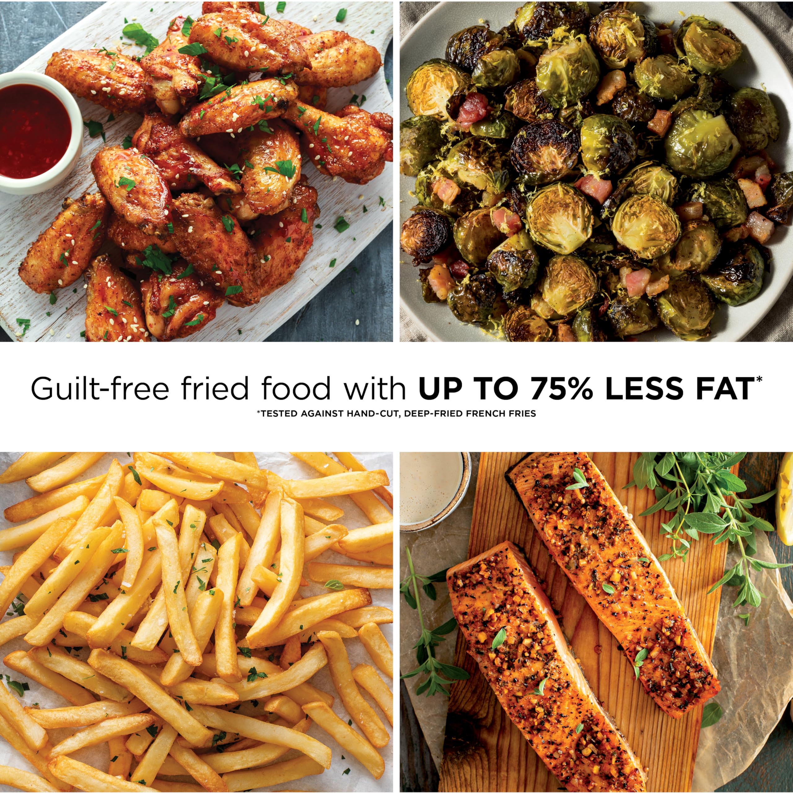 Ninja XL Air Fryer with MaxCrisp | 6.5 QT Capacity | 6-in-1 Max Crisp, Air Fry, Roast, Bake, Reheat & Dehydrate | 450°F Temp | 1750 Watts | Nonstick Basket, Crisper Plate & Recipe Guide | Grey | AF181