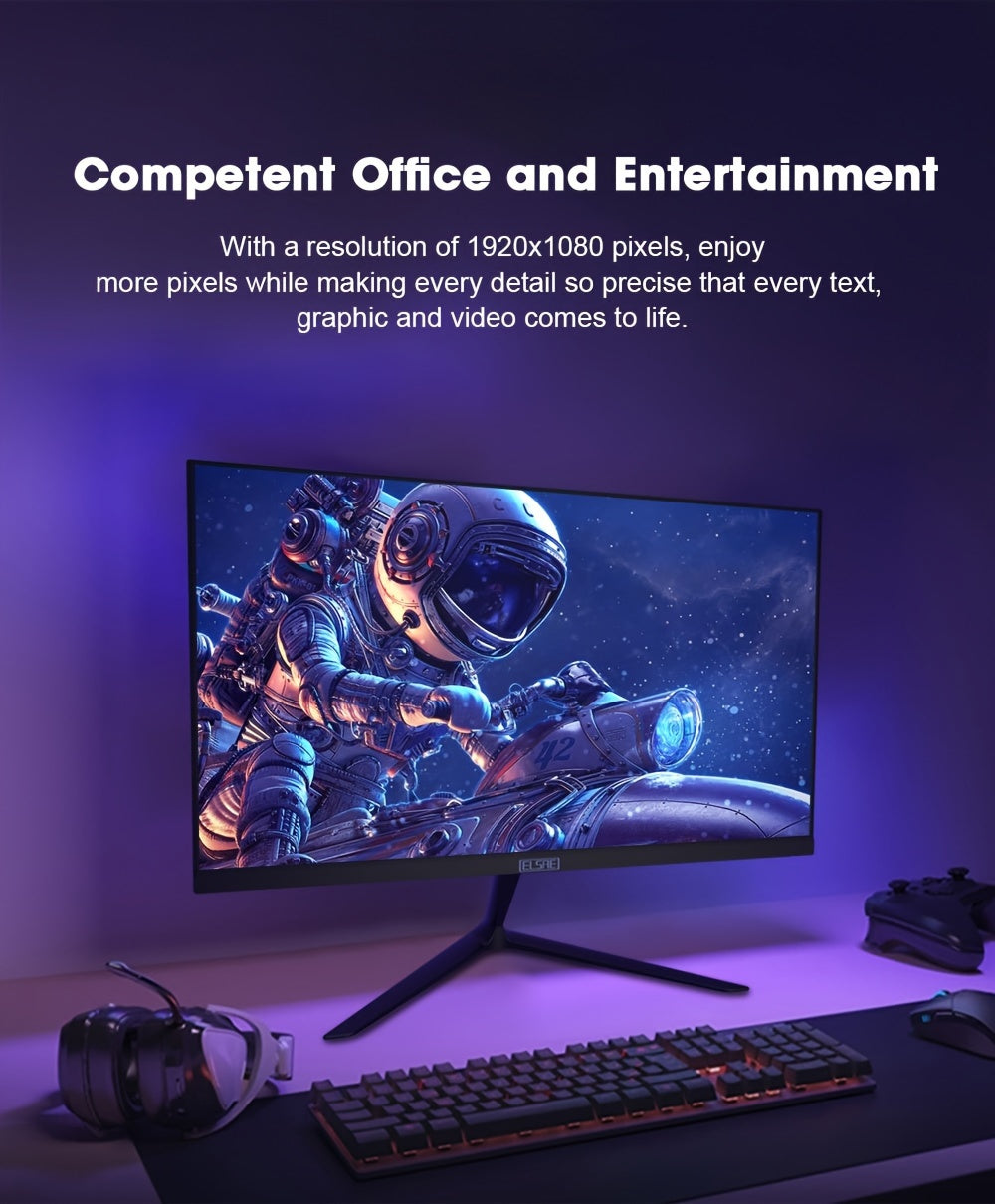 24 Inch Full HD 100Hz IPS Gaming Monitor - Enjoy Seamless Gameplay with FreeSync, HDR, and Low Blue Light - VESA Mountable with Type-C Ports and GamePlus Technology