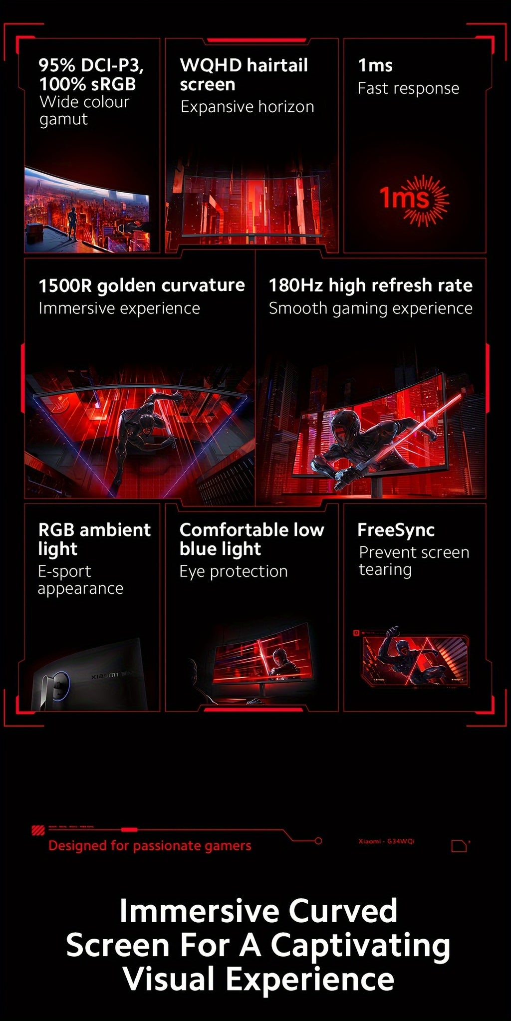 Mi 34 Inch Gaming Monitor G34WQi