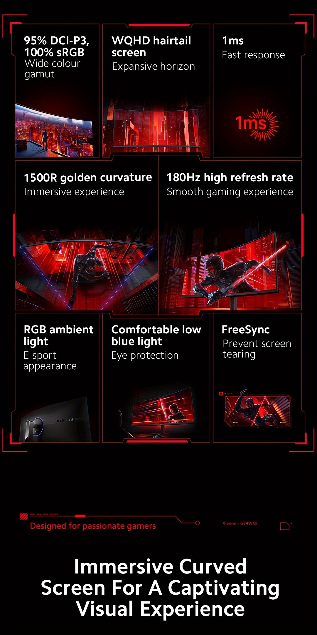 Mi 34 Inch Gaming Monitor G34WQi