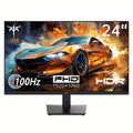 24" Full HD KTC Monitor - High-Performance 1080P Gaming Monitor with 100Hz FreeSync, HDR10, VESA Mount, ZeroFrame Design, Adjustable Tilt, VGA, Earphone Ports - Ideal PC Work Monitor for Office and Gaming Enthusiasts