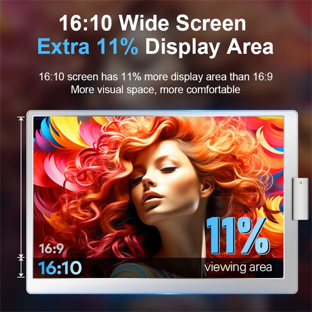 16" FHD IPS Gaming Series Portable LCD Backlit Monitor High-Definition Dual Triple Screen Extender for Productivity Visture