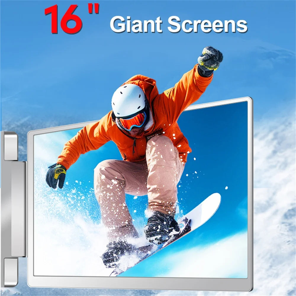 16" FHD IPS Gaming Series Portable LCD Backlit Monitor High-Definition Dual Triple Screen Extender for Productivity Visture