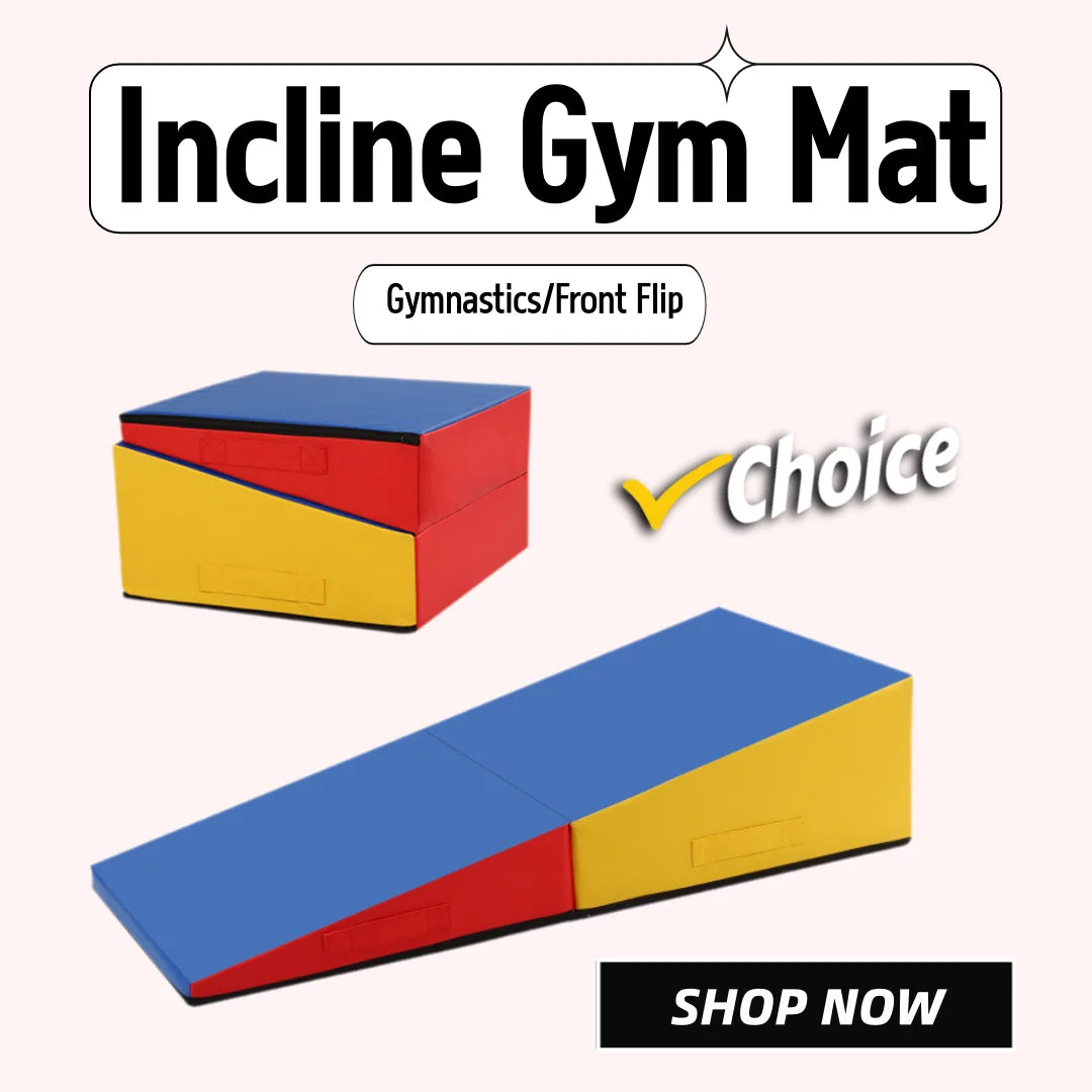 Foldable Gymnastics Training Equipment Gymnastics Wedge Mat for Yoga Sports Skill Training Gym Exercise Cheerleading