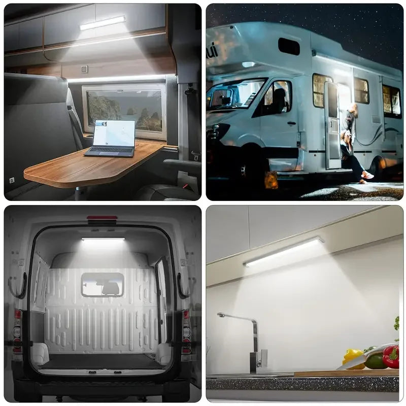 12V-80V LED Interior Light Bar Strips Ultra-Bright 120LEDs Car Reading Lights For Trailers Trucks Boats RVs Durable Work Light