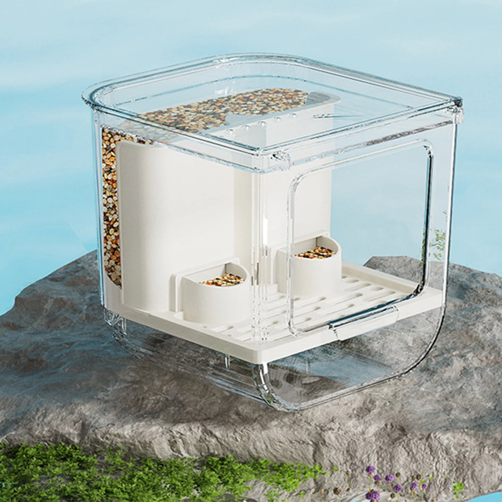 Automatic Parrot Feeder Hanging Pet Cage Feeder Food Dispenser Food Container for Small Birds Finch Lovebirds Cockatoo Budgies