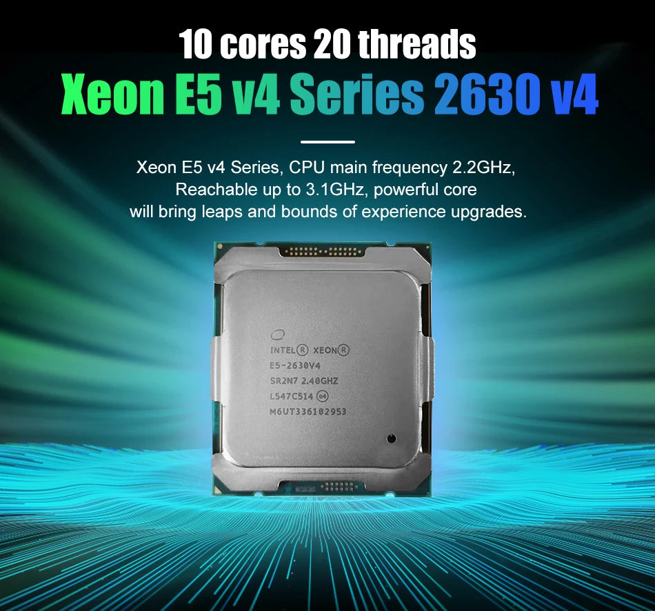Used Original  Xeon E5 2630 V4 E5-2630V4 Processor SR2R7 2.2GHz 10-Cores 25M LGA 2011-3 Xeon V4 Series CPU
