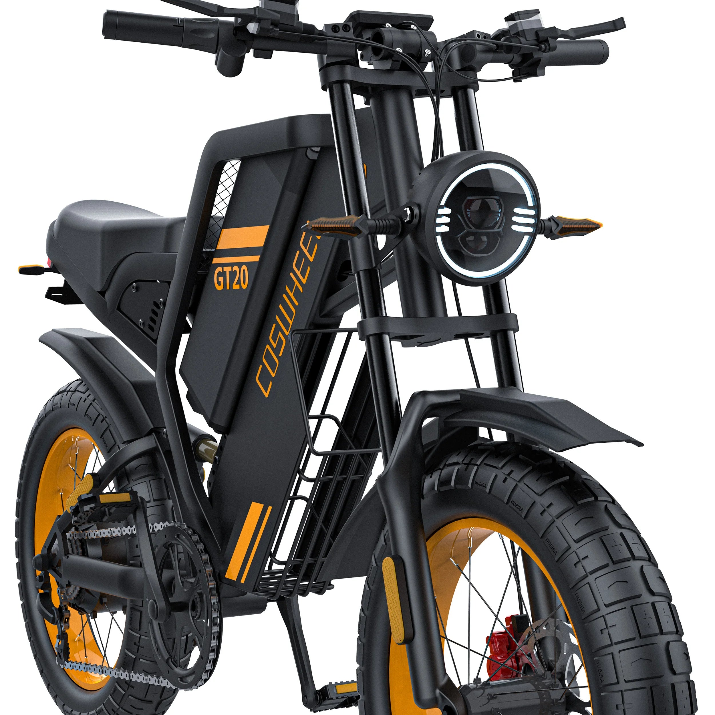 Coswheel Electric bike for Adult 2000W 60V Off-Road Motorcycle Mountain Bikes 20Inch Electric bike Fatbike Motorcycles ebike