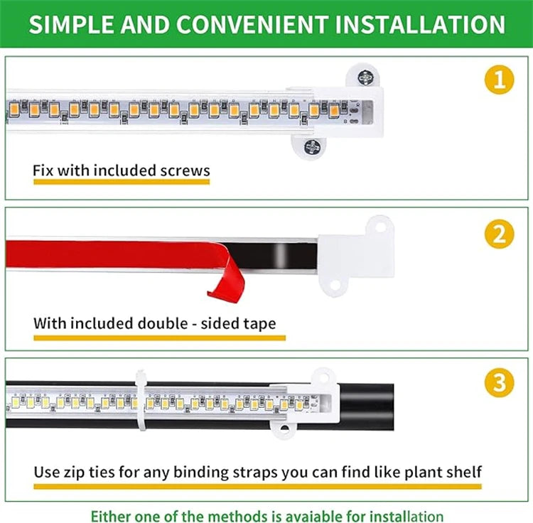 LED Grow Light Strips for Indoor Plants Full Spectrum，Plant Light Bar with3/9/12H Timer,10Dimmable Levels for Seedling Succulent