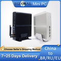Eglobal Fanless Mini PC  Intel  i7-10510U 1065G7  2*DDR4 Msata+M.2 PCIE  Gamer Windows 10 Laptop Computer Components VGA DP HDMI