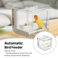 Automatic Parrot Feeder Hanging Pet Cage Feeder Food Dispenser Food Container for Small Birds Finch Lovebirds Cockatoo Budgies