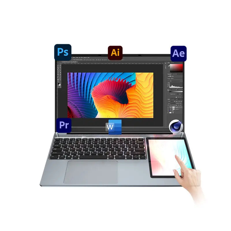 Double Touch Screen Notebook Portable Computer 15.6 Inch Laptop Pc Inter N5095 CPU 16/32G+128/512/1TB Laptop