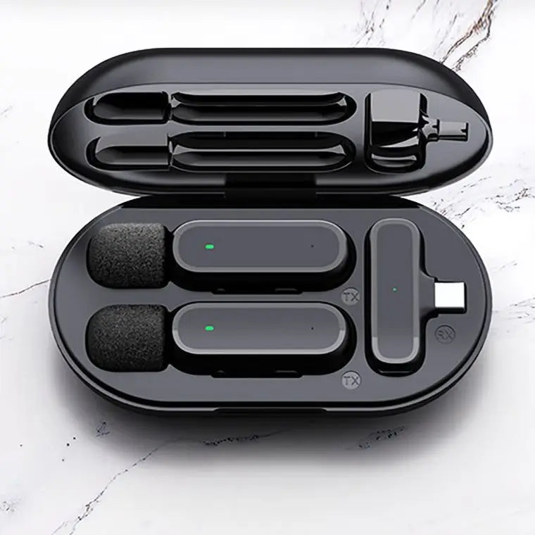 China Factory Wireless Lavalier Microphone Type C Connector for Music Studio Teaching Use Condenser Microphone Noise Cancelling
