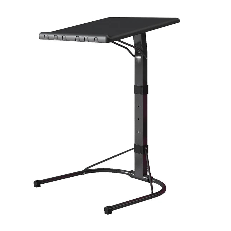 Mobile Computer Table Ergonomic Black Adjustable Desk for Home Folding Stand for Laptop Bedroom Liftable Foldable Furniture